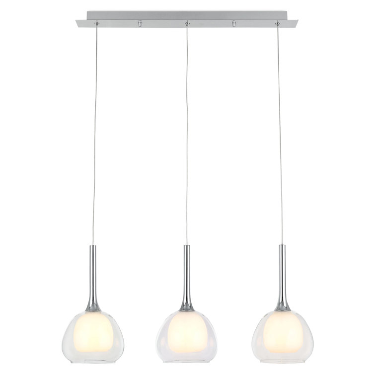 Ebern Designs Glenfield 3 Light Kitchen Island Teardrop Pendant